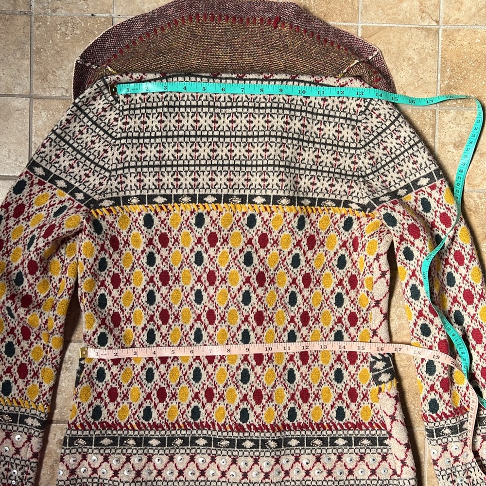 Angel Of The North Satpura Sweater Coat Embellished Cardigan Anthropologie M - Picture 10 of 16
